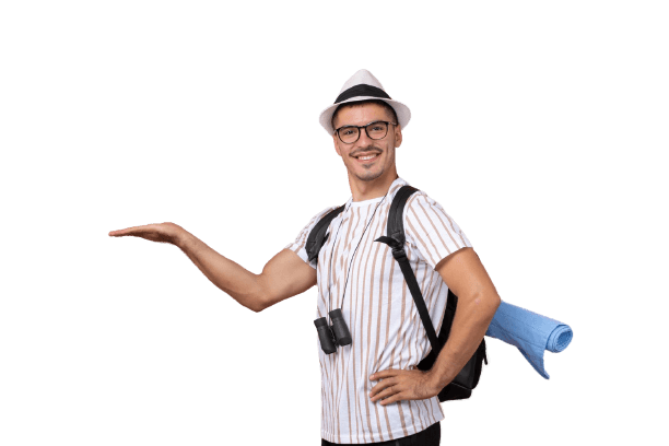 Person with hat and glasses